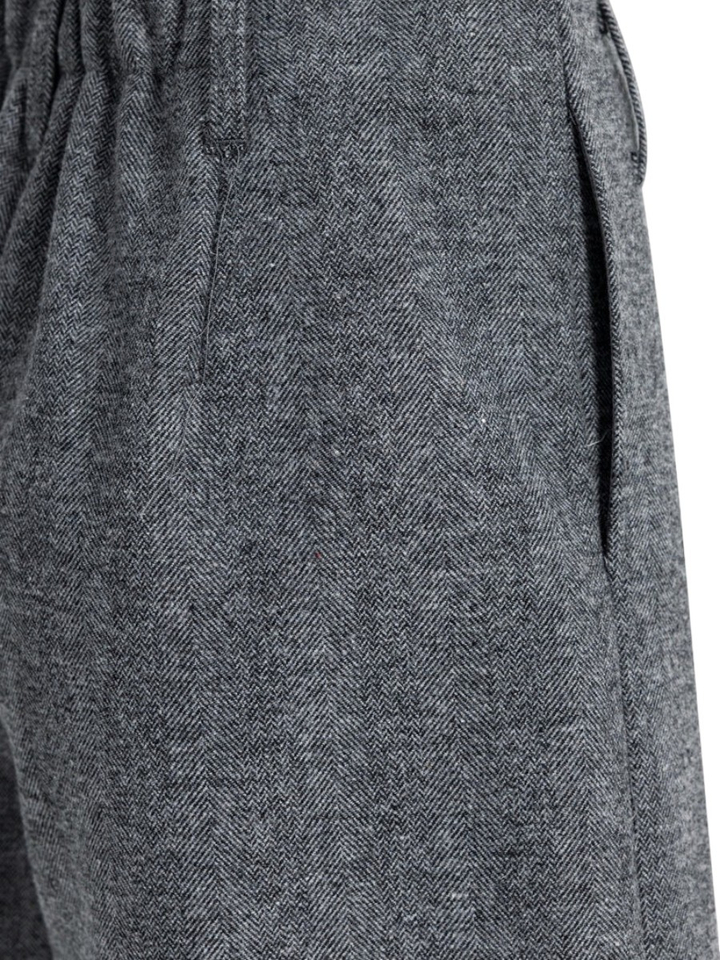 Donkergrijze korte short met zakken en elastische taille Yaya 