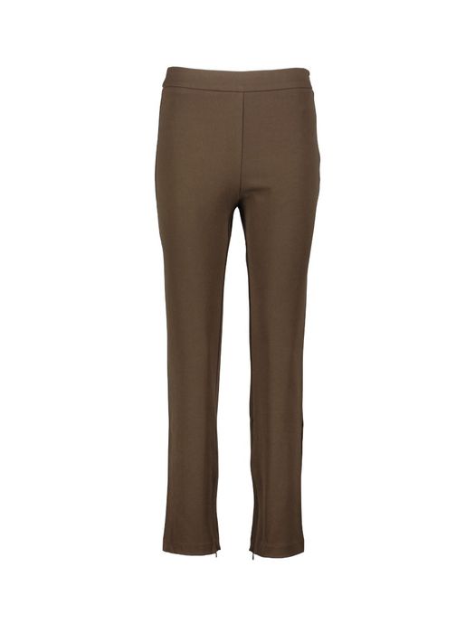 Bruine broek met ritsen onderaan Yaya