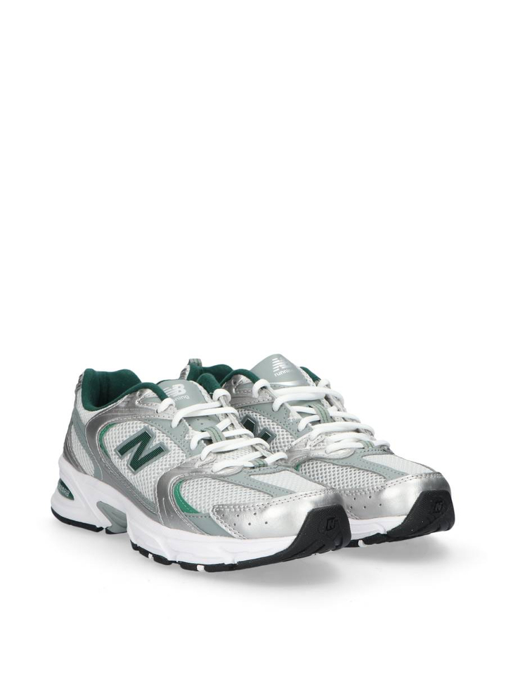Zilver sneakers met groene details U530 New Balance