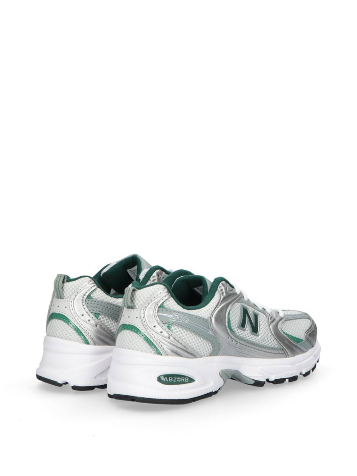 Zilver sneakers met groene details U530 New Balance