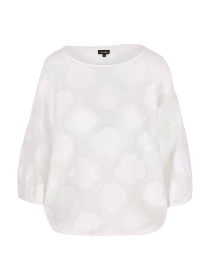 Witte jacquardblouse met elastiek Jipa Mayerline 