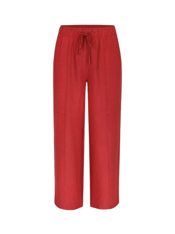 Rode linnen broek met elastiek Chiva Mayerline 