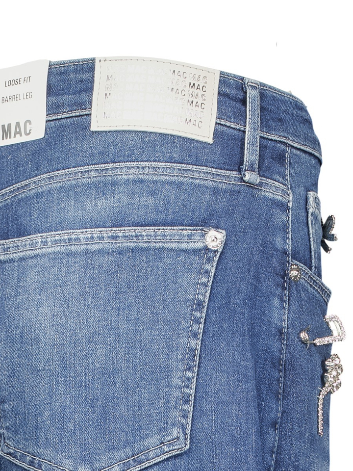 Blauwe barrel met glitter broches Danni Mac