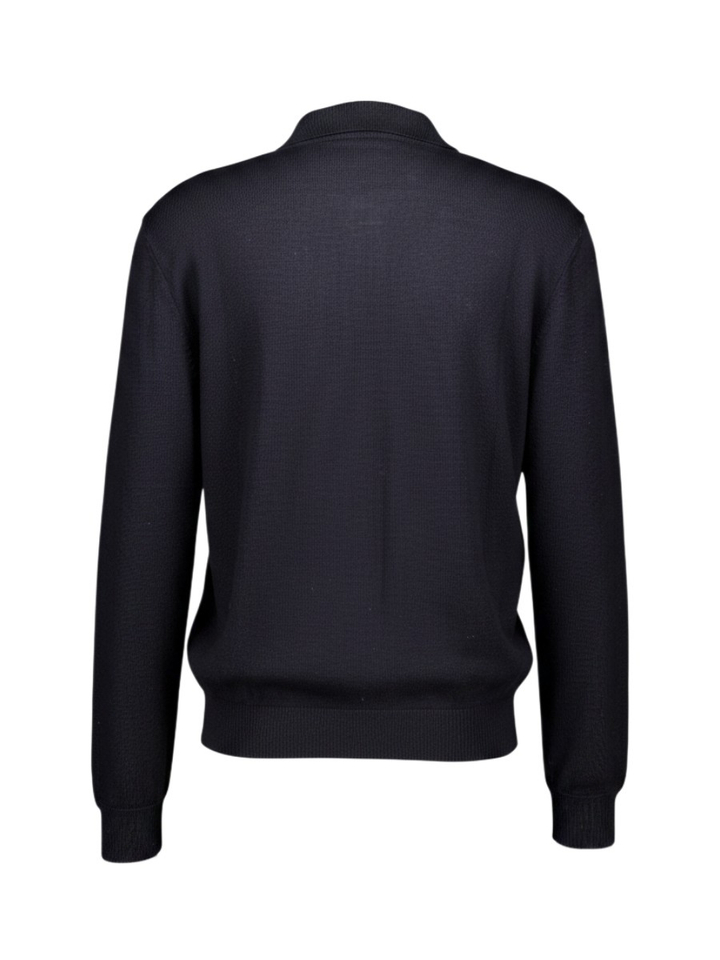 Donkerblauwe polo in fijne merino wol A.P.C