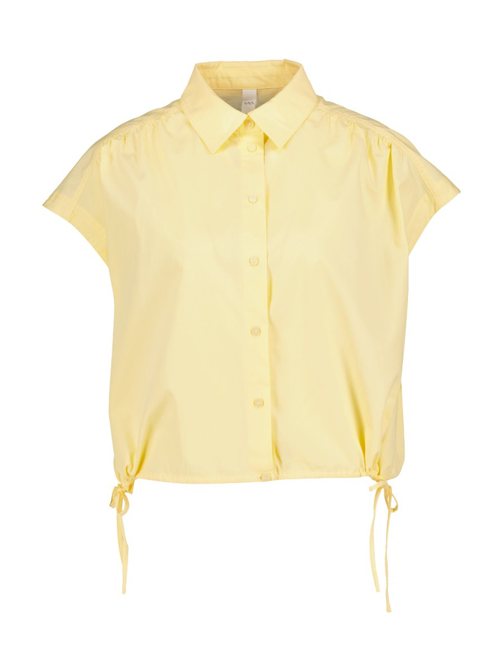 Gele blouse met korte mouwen en kraag Y. A. S. 