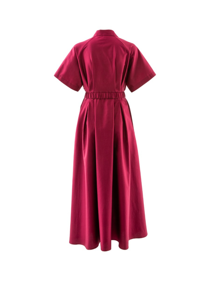 Bordeaux maxi-jurk met kraag Y. A. S. 
