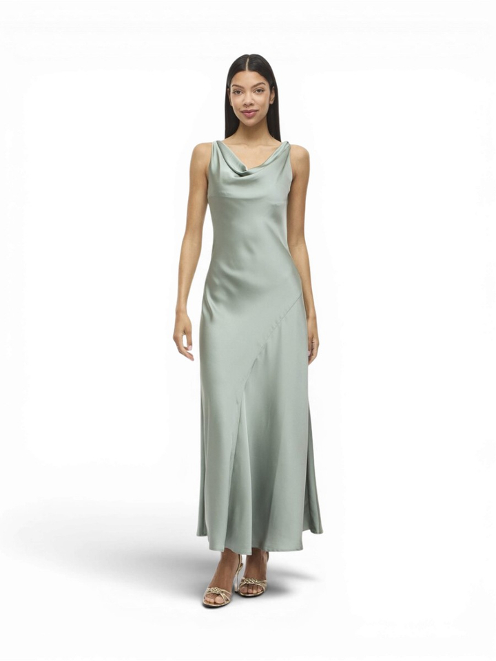 pastel groene maxi-jurk Vibea Waterfall Vila