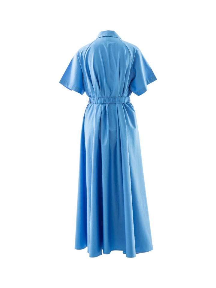Blauwe lange jurk met kraag Y. A. S.