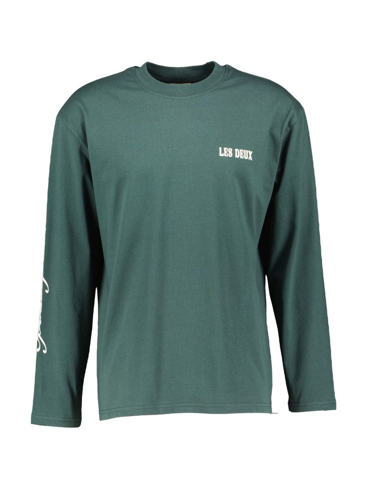 Groene T-shirt met opdruk Les Deux
