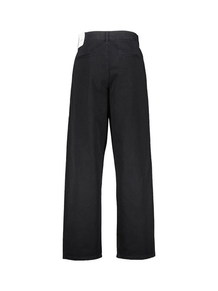 Zwarte broek met bandplooi Les Deux