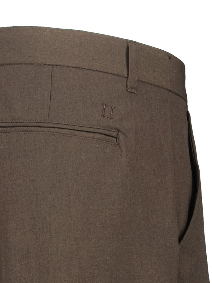 Donkerbruine geklede broek Les Deux