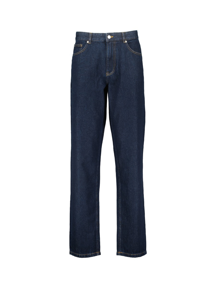 Donkerblauwe jeans tapered fit Les Deux