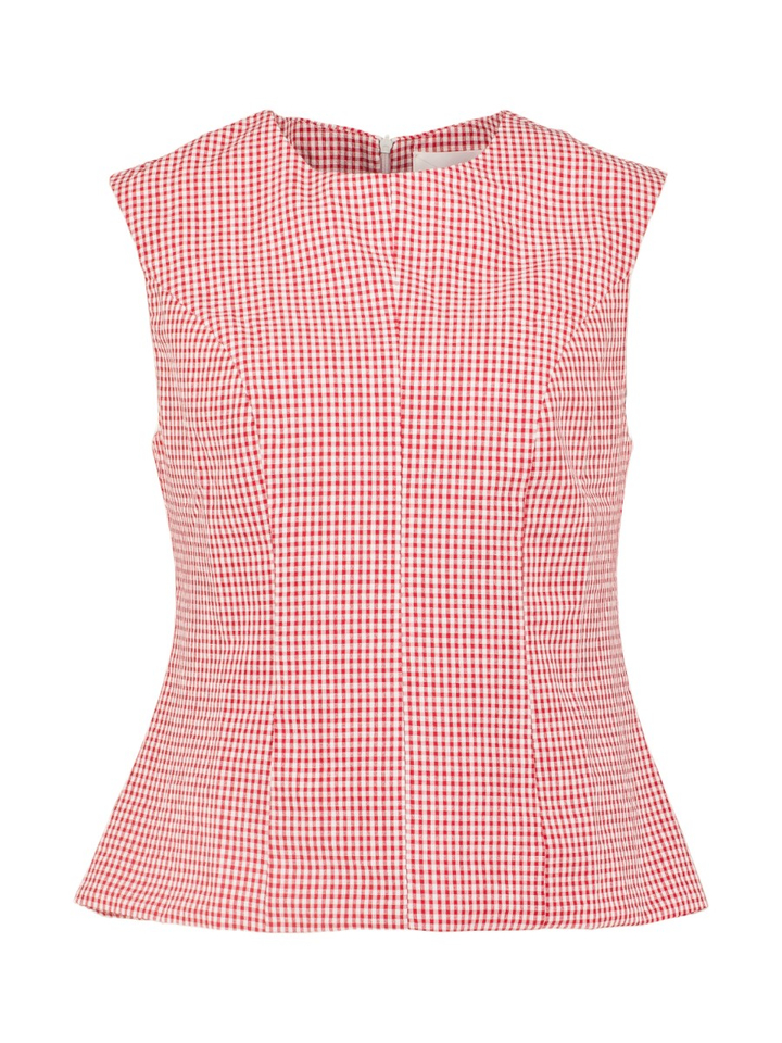 Rode top met ruiten Leandra Bad Habits 