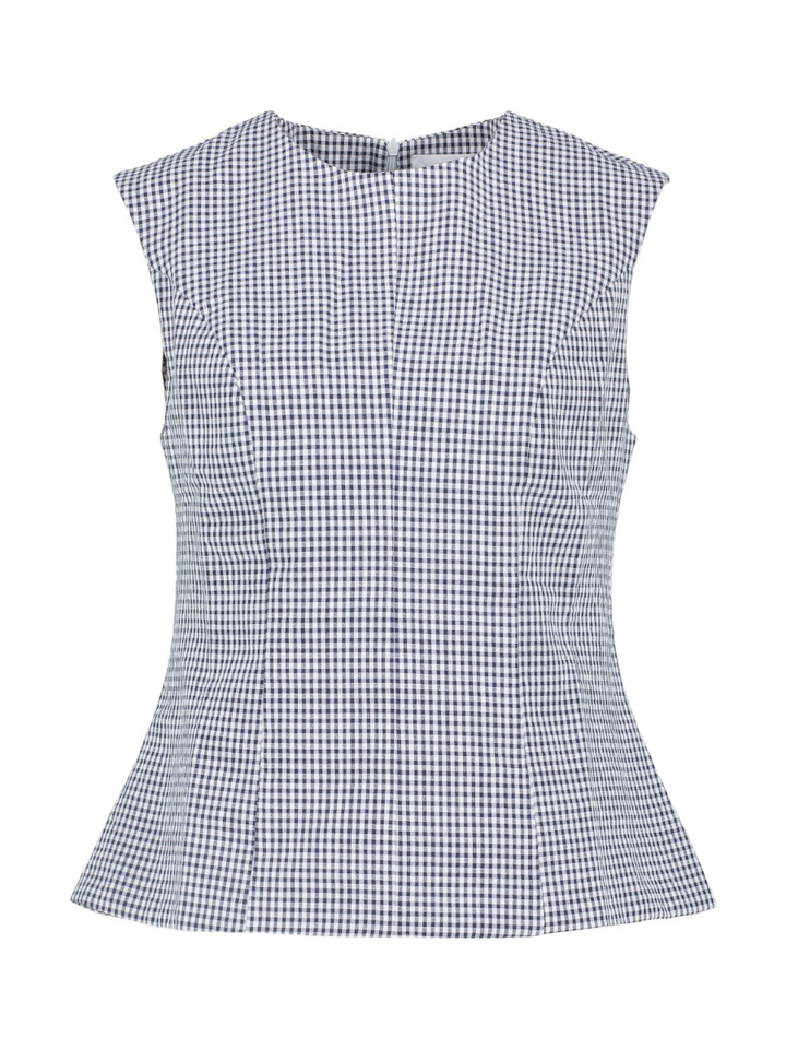 Blauwe top in ruiten Leandra Bad Habits
