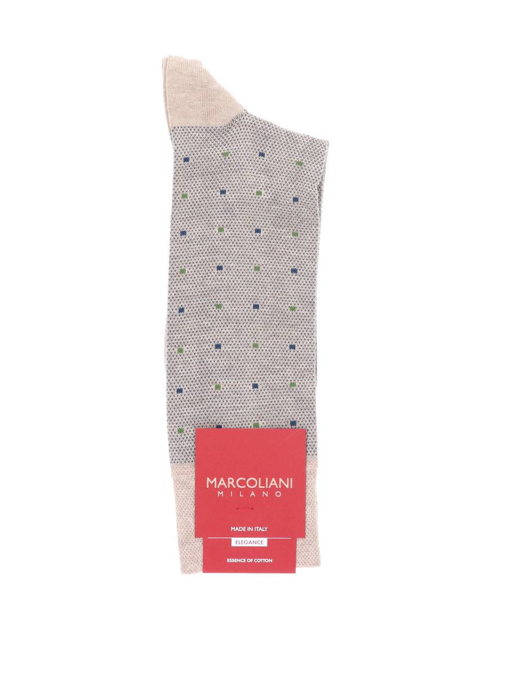 Beige sokken met stippen Marcoliani 