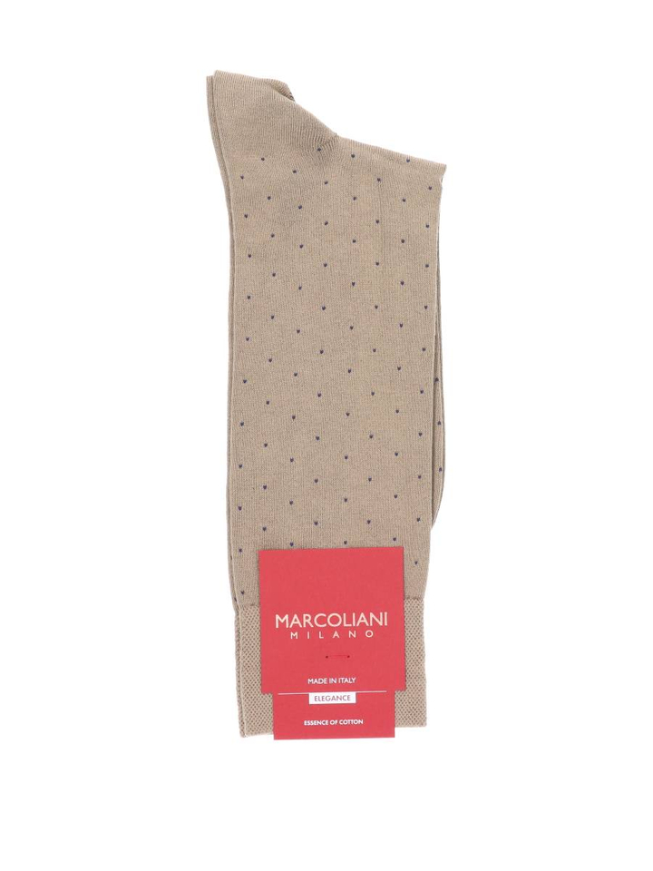 Beige sokken met stippen Marcoliani