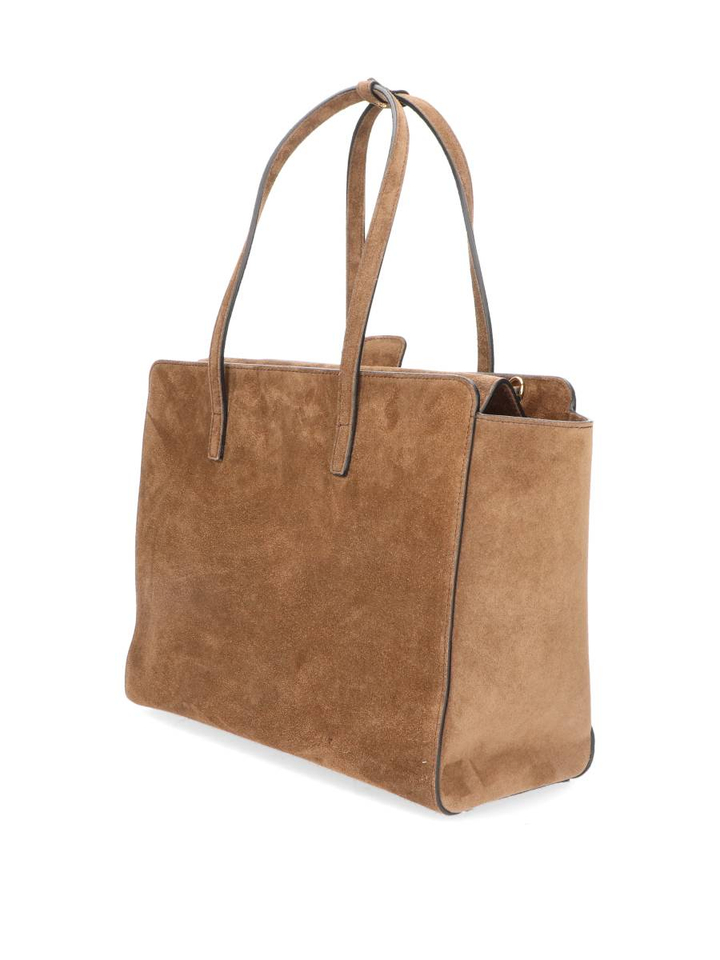 Chocolade handtas Flap suede L Hidesins