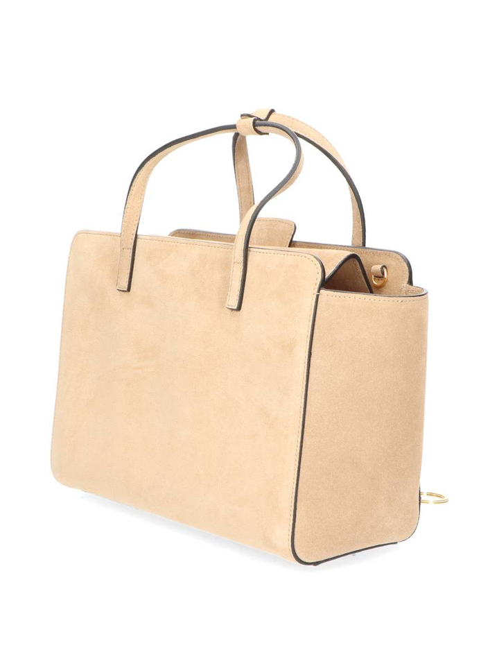Camel handtas Flap suede medium Hidesins 