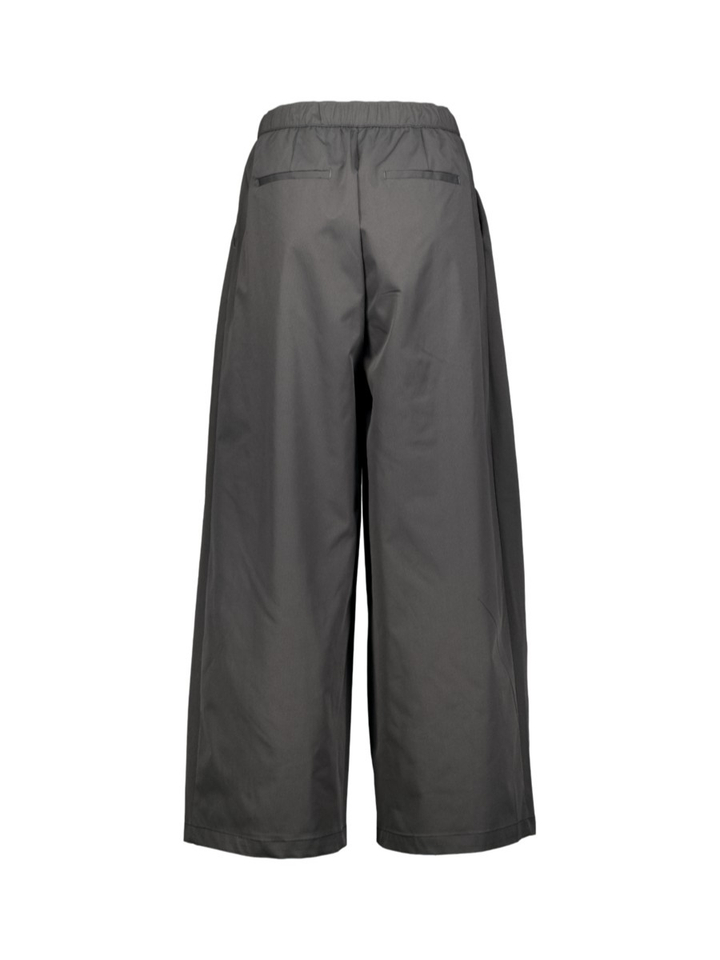 Donkergrijze wijde broek met bandplooi Haute l'amitie