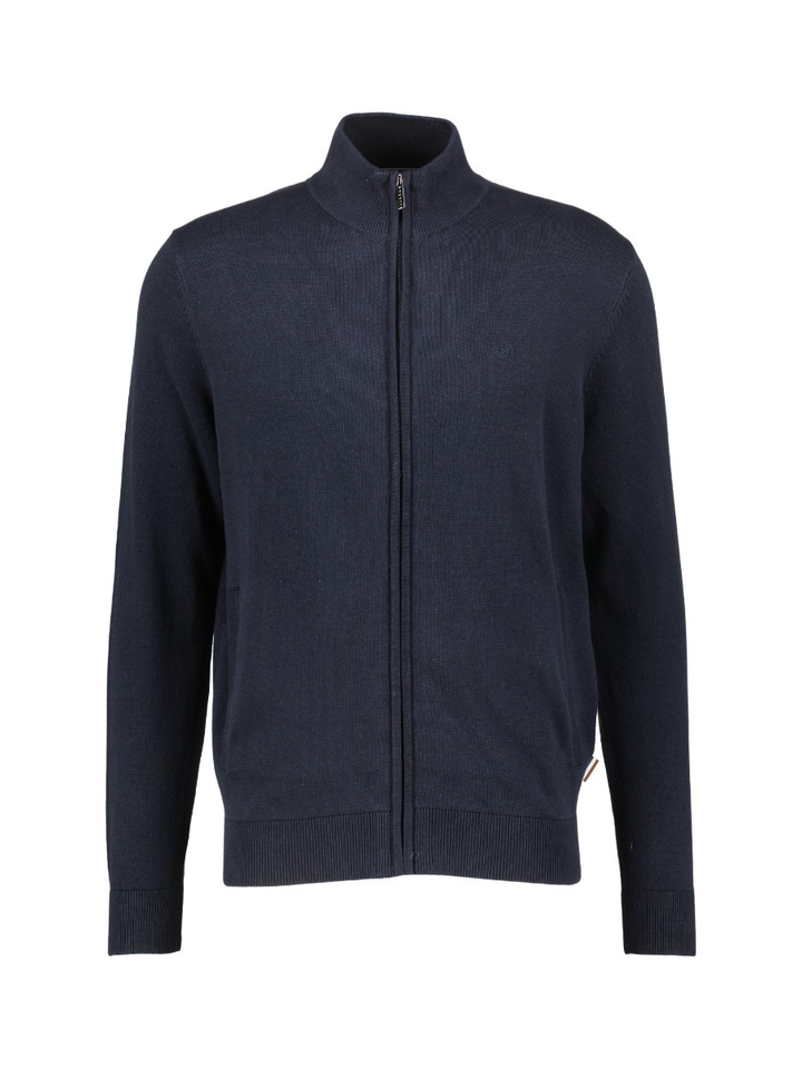 Donkerblauwe cardigan met rits Bugatti