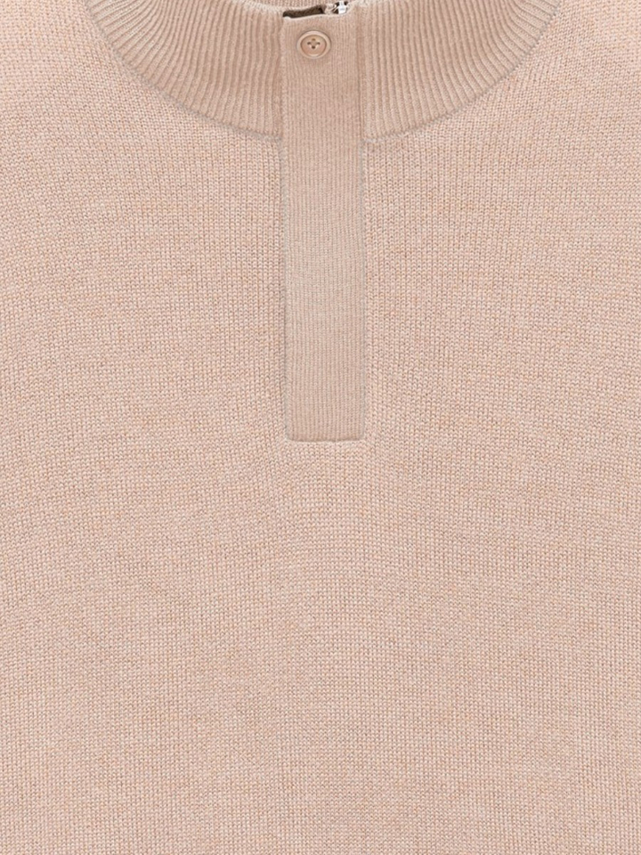 Beige pull met rits Bugatti