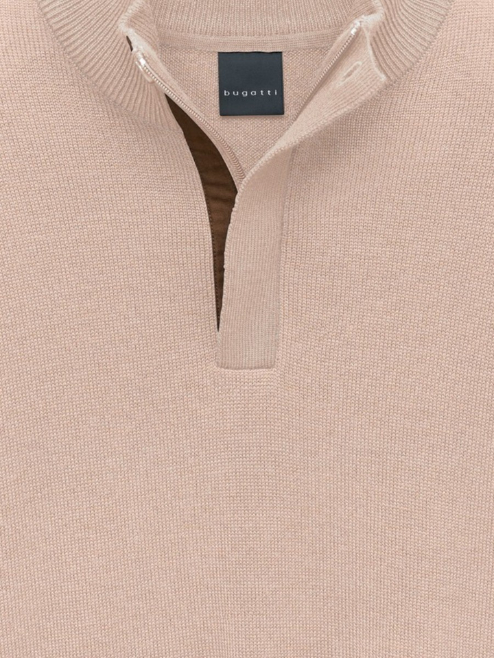 Beige pull met rits Bugatti