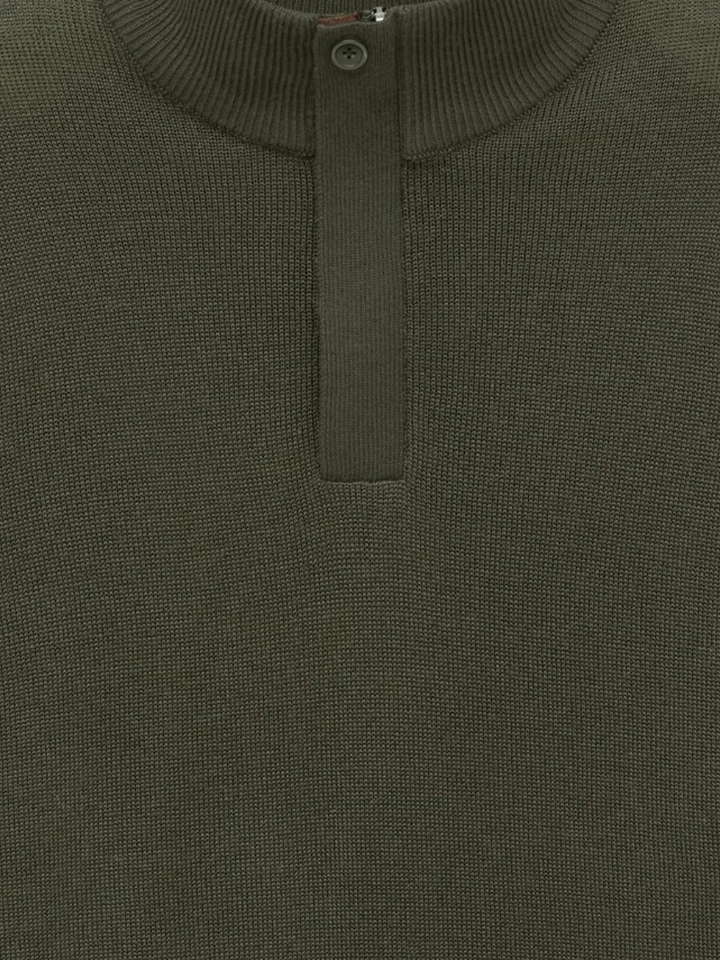 Groene pull met rits Bugatti