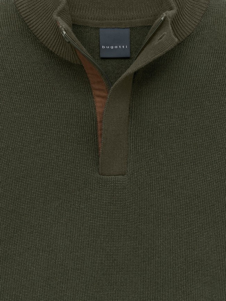 Groene pull met rits Bugatti
