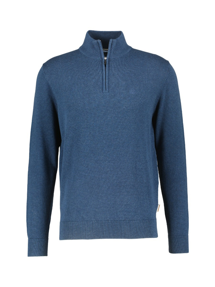Donkerblauwe sweater met rits Bugatti