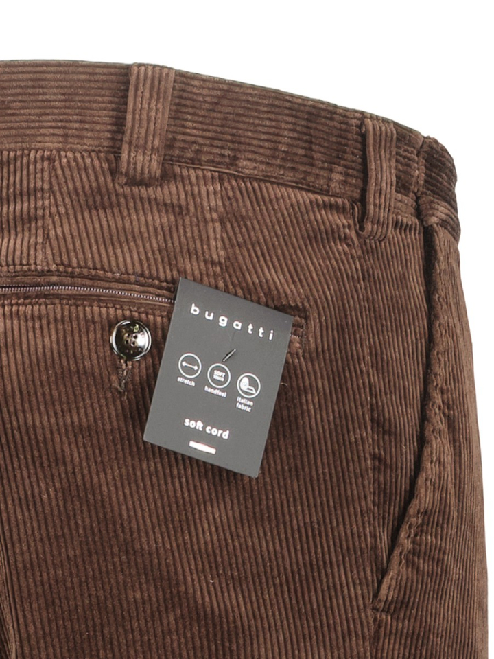 Donkerbruine broek in ribfluweel Corona Rib Bugatti