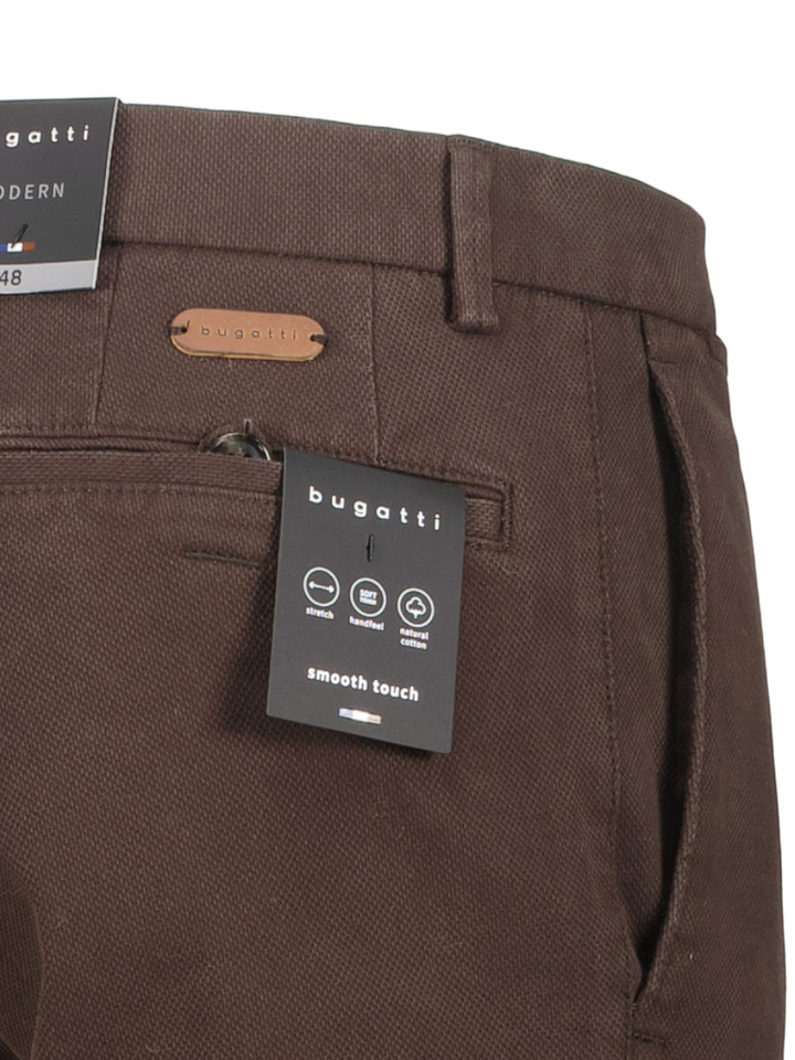 Donkerbruine geklede broek Corona Bugatti
