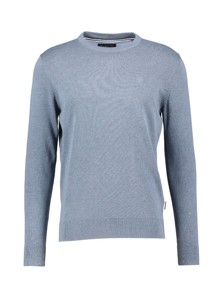 Blauwe sweater met ronde hals Bugatti