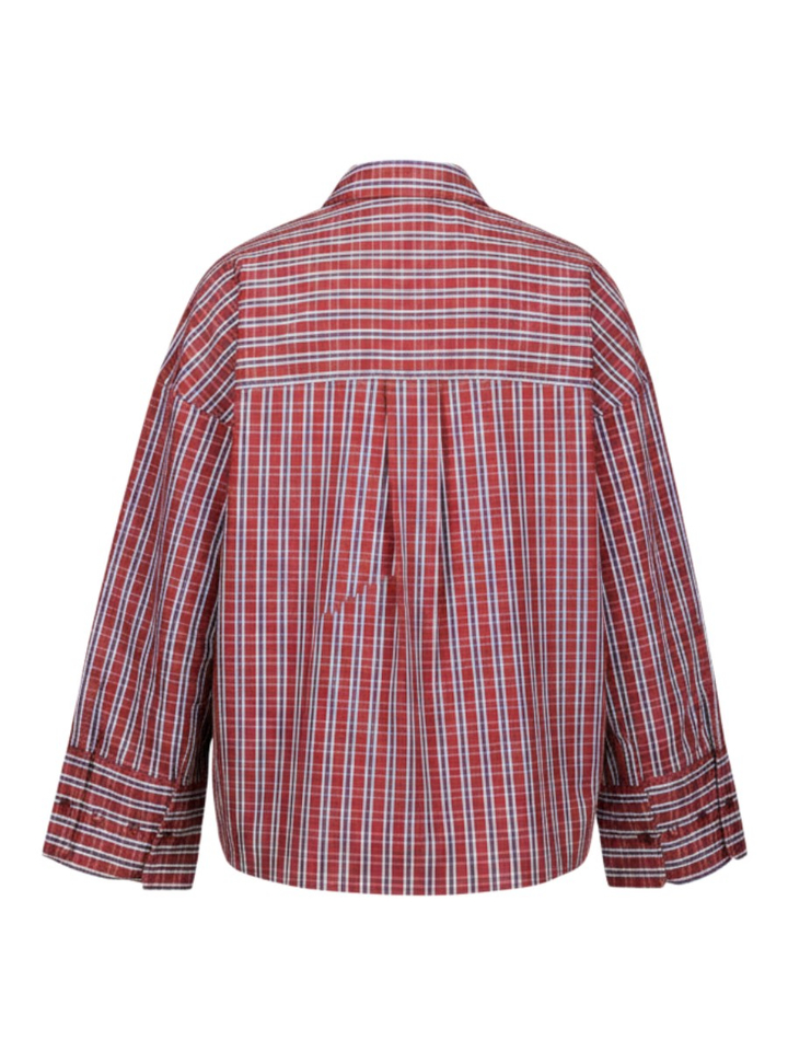 Bordeaux geruite bloes Renee Co'Couture