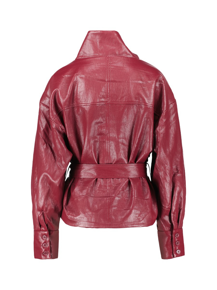 Rode bloes in lederlook Co'Couture