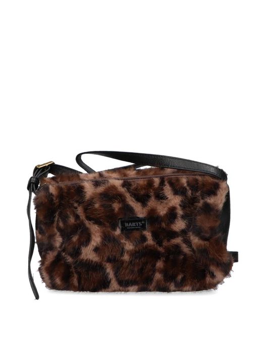 Bruine handtas in dierenprint Malinna Handbag