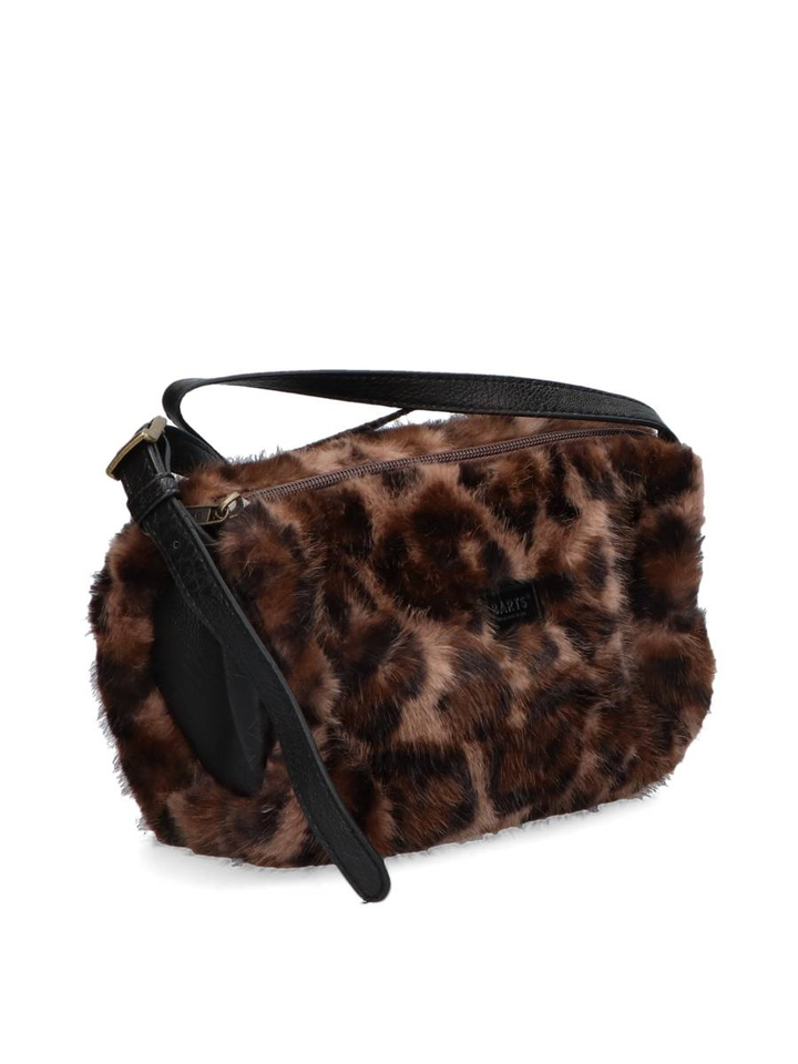 Bruine handtas in dierenprint Malinna Handbag