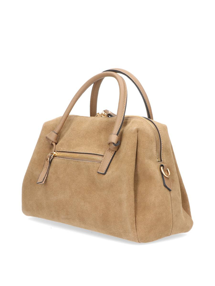 Velours mocha handtas Esin Etrier