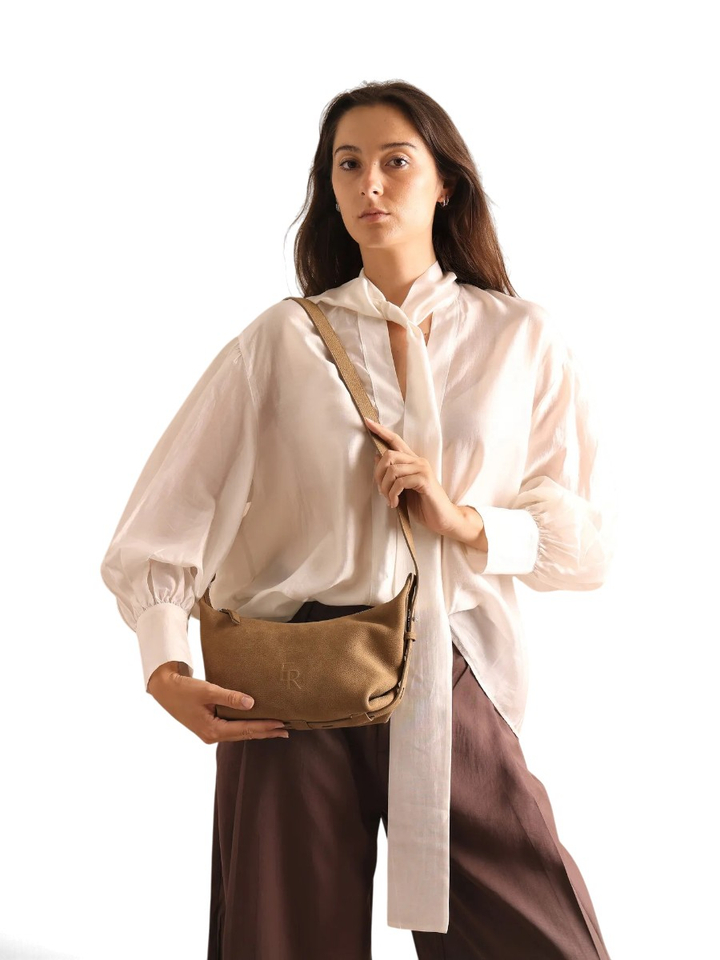 Mocha nubuck crossbody Etrier