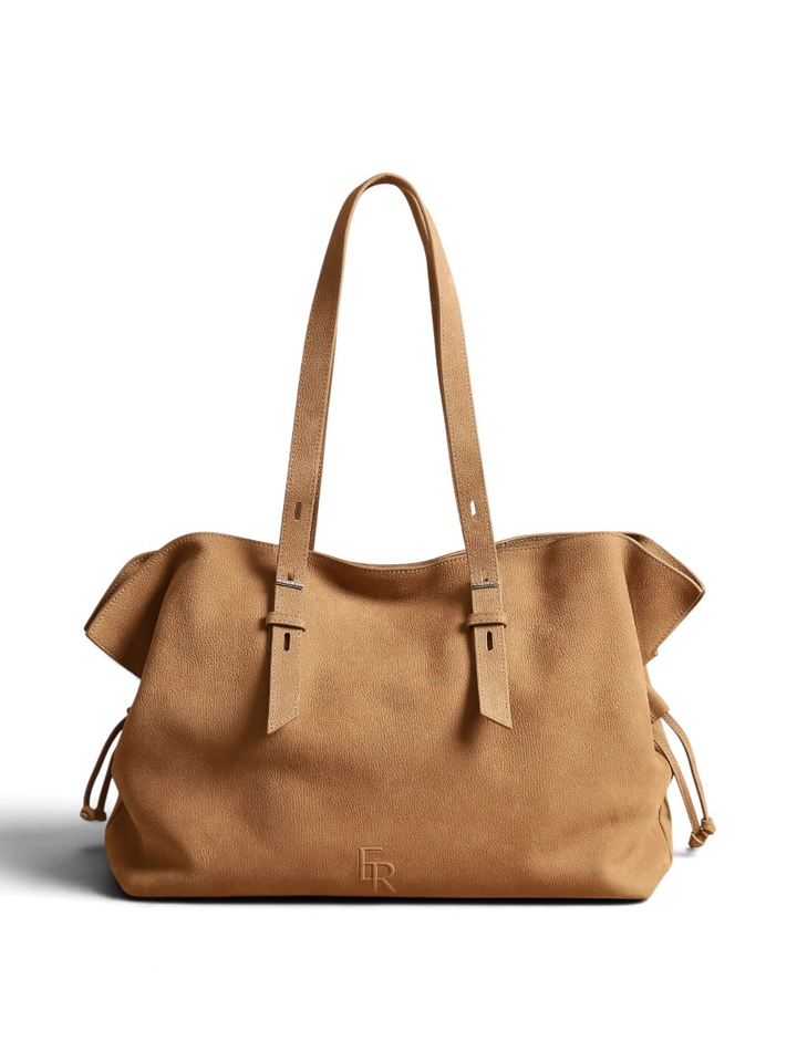 Mocha nubuck schoudertas Etrier