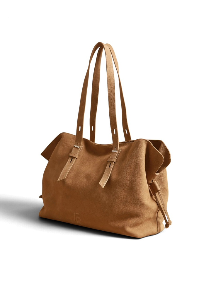 Mocha nubuck schoudertas Etrier