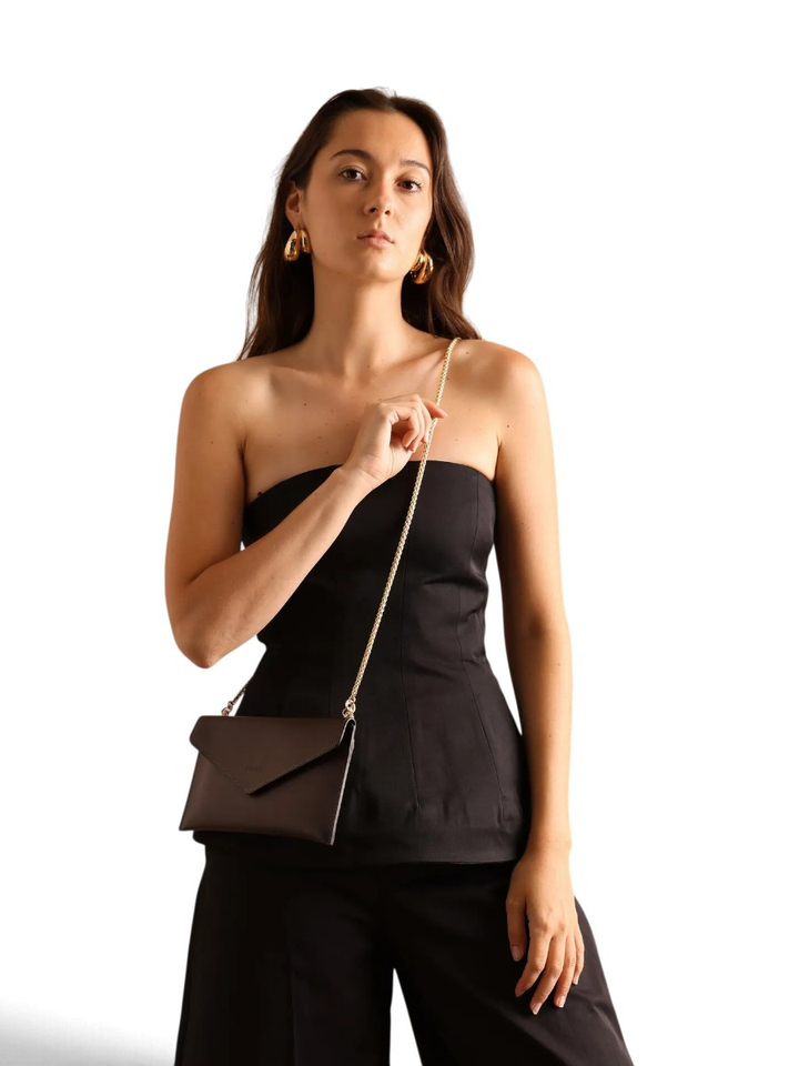 Donkerbruine clutch Etrier