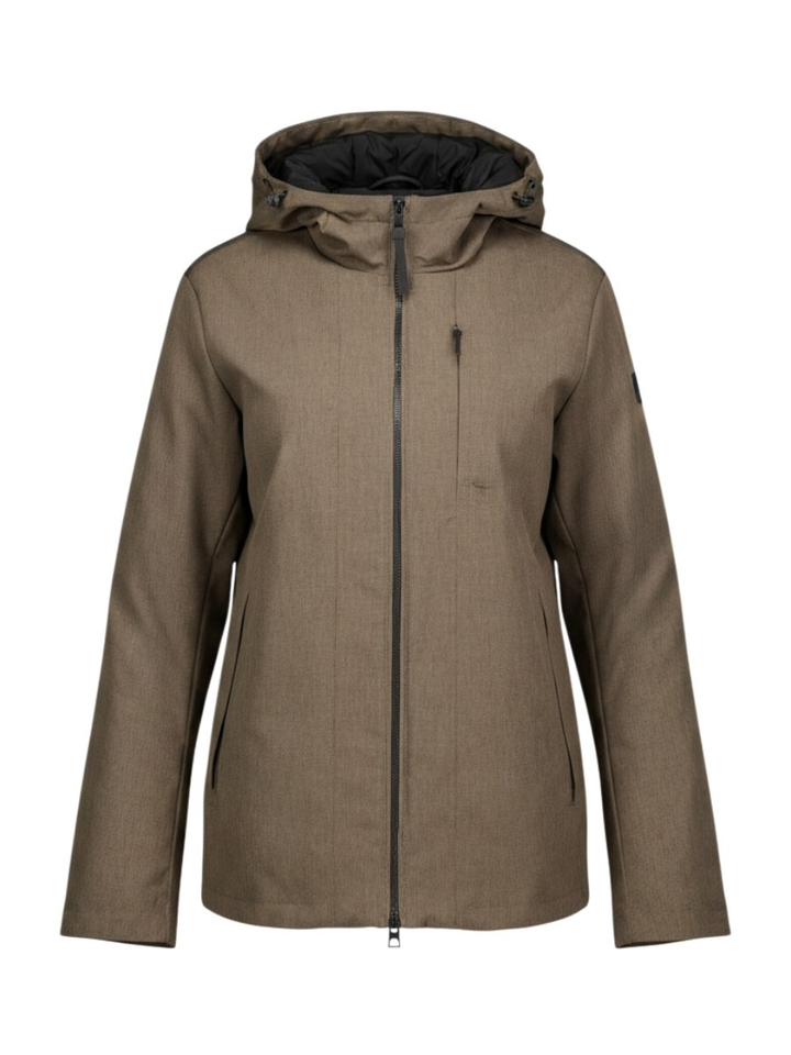 Kaki groene waterdichte vest met rits en capuchon Shikoku People 