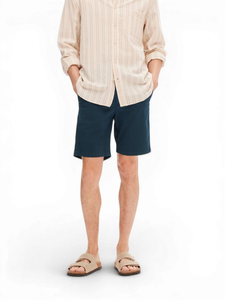 Donkerblauwe short Selected 