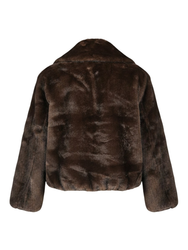 Bruine jas in imitatiebont Weather Indee