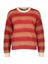 Merlot red gebreide pull met bruine strepen Willow Indee