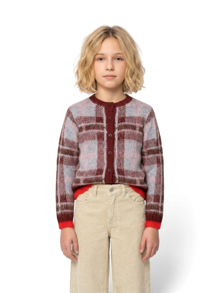 Merlot Red geruite trui Winnie Indee