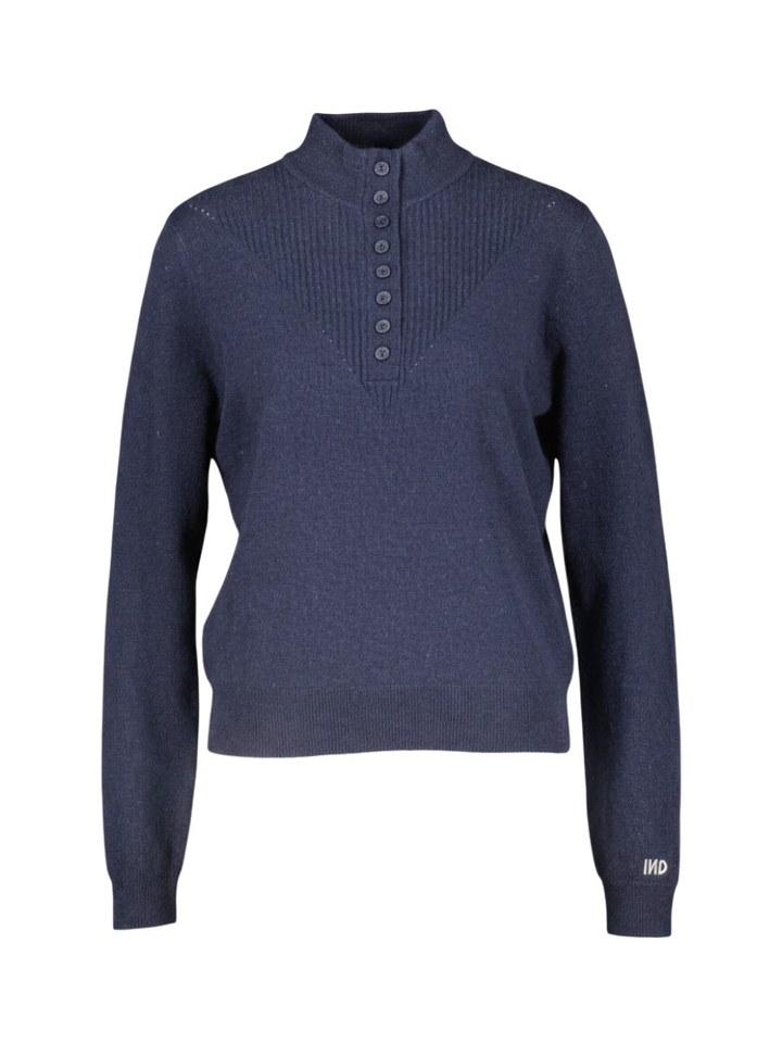 Blauwe wollen trui Winter Indee
