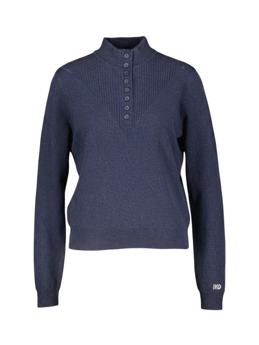 Blauwe wollen trui Winter Indee