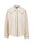 Merlot Red en beige gestreepte blouse Wardrobe Indee