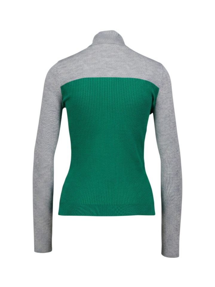 Grijs/groene pull met rolkraag Wapiti Indee 